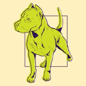 Neon Pitbull Design