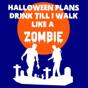 Like a Zombie (White Text Version) - Halloween Tee Design