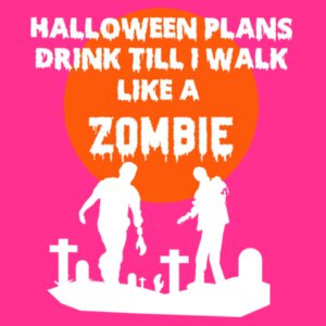 Like a Zombie (White Text Version) - Halloween Tee Design