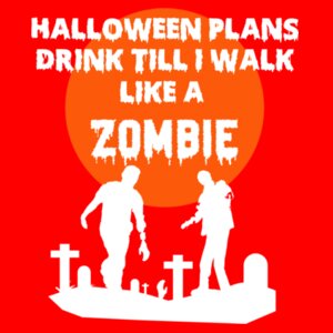 Like a Zombie (White Text Version) - Halloween Tee Design