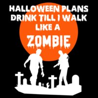 Like a Zombie (White Text Version) - Halloween Tee Design