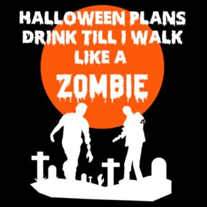 Like a Zombie (White Text Version) - Halloween Tee Design