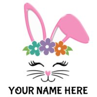 Custom Easter Bunny T-shirt for Girls Design