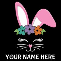 Custom Easter Bunny T-shirt for Girls (Dark) Design