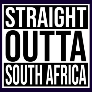Straight Outta South Africa - Dark - Unisex Platinum Short-sleeve T-shirt Design