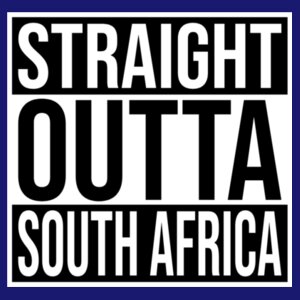 Straight Outta South Africa - Dark - Unisex V-Neck T-shirt Design
