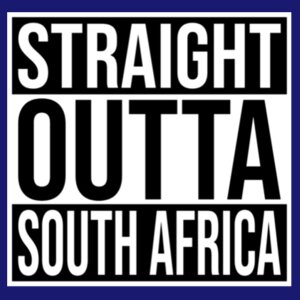 Straight Outta South Africa - Dark - Unisex Short-sleeve T-shirt 140g Design