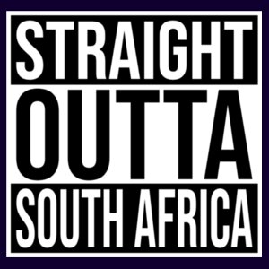 Straight Outta South Africa - Dark - Ladies Short-sleeve T-shirt  Design
