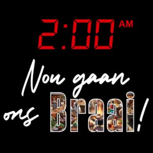 Nou Gaan Ons Braai - Multi Colours - Unisex Short-sleeve T-shirt 140g Design