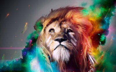 Colourful Lion
