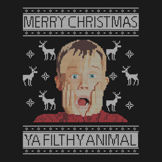 Christmas Home Alone Filthy Animals Knit Essential TShirt21 Thumbnail