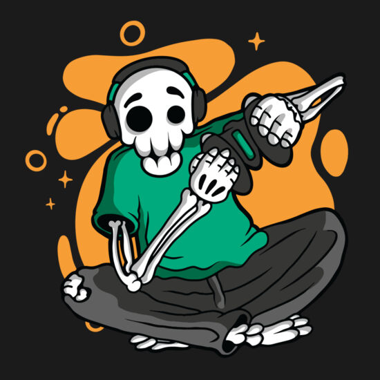 7819 GamerSkeleton tshirt PR t shirt Thumbnail