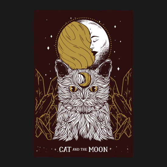 11180 Cat moon tshirt PR t shirt Thumbnail