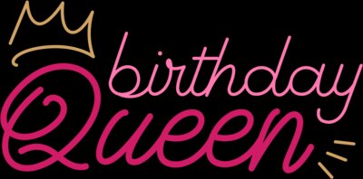 birthday queen crown quote by Vexels