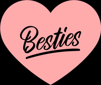 besties heart by Vexels