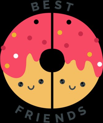 best friends dogear by Vexels