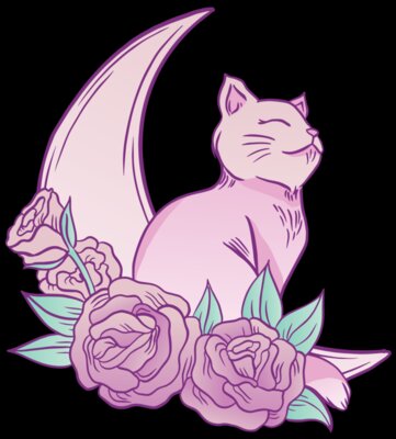 Cat in the moon