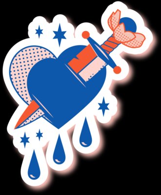 Struck heart sword