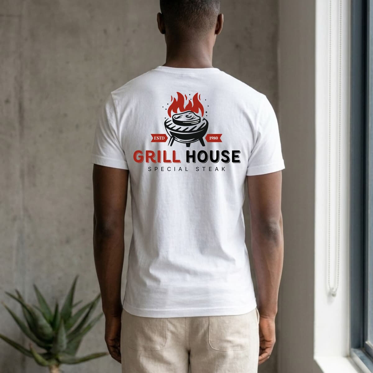 Custom printed t-shirt design example