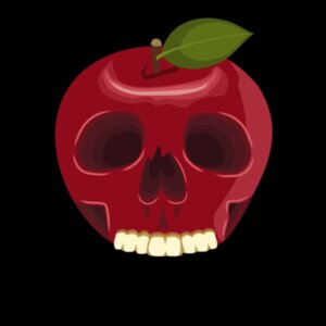 Apple Skull T-shirt Design