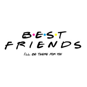 Friends T-shirt White - BEST FRIENDS Design