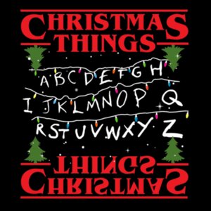 Stranger Things Christmas Lights T-shirt Design