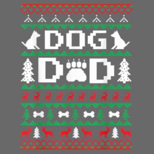 Dog Dad Christmas T-shirt Design