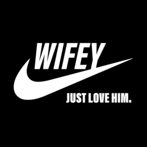 WIFEY Nike T-shirt Black Design