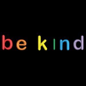Be kind- Embroidered Design