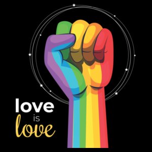 Love is Love Fist - Pride Tee Design