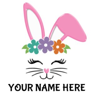 Custom Easter Bunny T-shirt for Girls Design