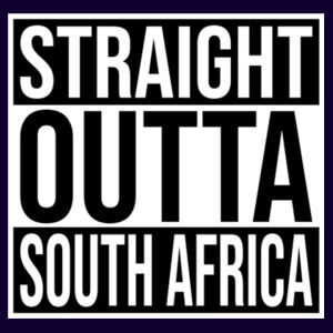 Straight Outta South Africa - Dark - Unisex Platinum Short-sleeve T-shirt Design