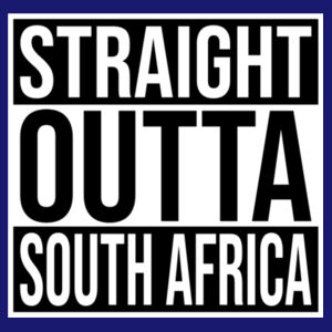 Straight Outta South Africa - Dark - Unisex V-Neck T-shirt Design