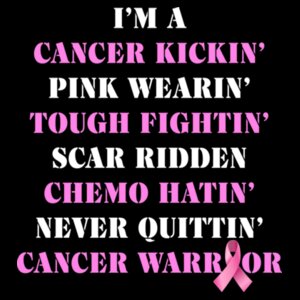 Cancer Kickin' - Unisex Platinum Short-sleeve T-shirt Design
