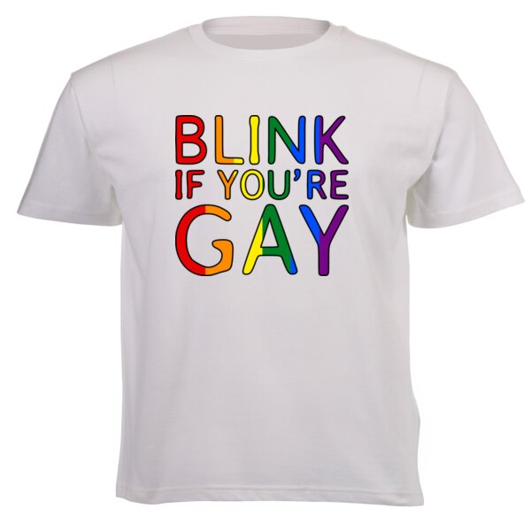 Blink If you're Gay - Pride Tee Thumbnail