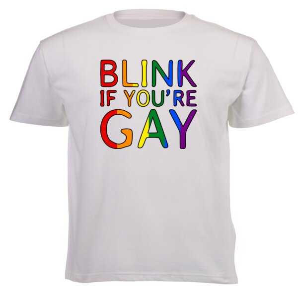 Blink If you're Gay - Pride Tee Thumbnail