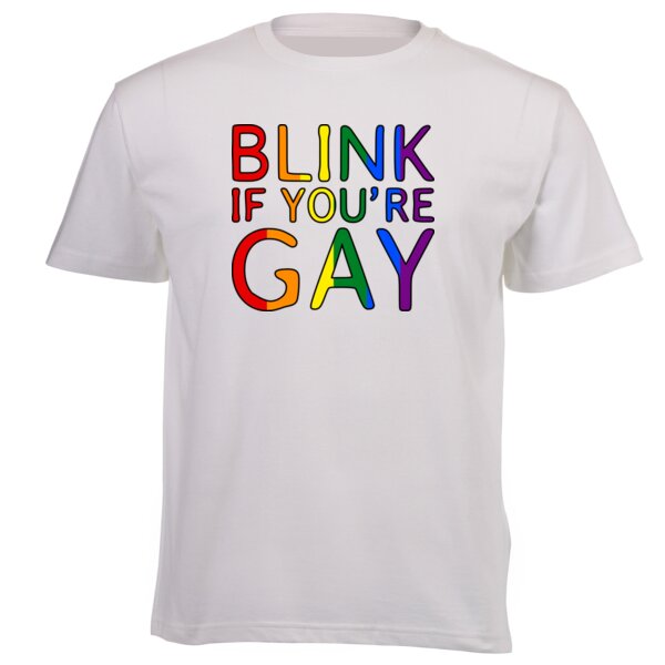 Blink If you're Gay - Pride Tee Thumbnail