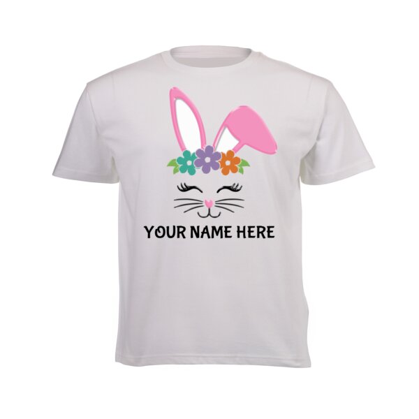 Custom Easter Bunny T-shirt for Girls Thumbnail