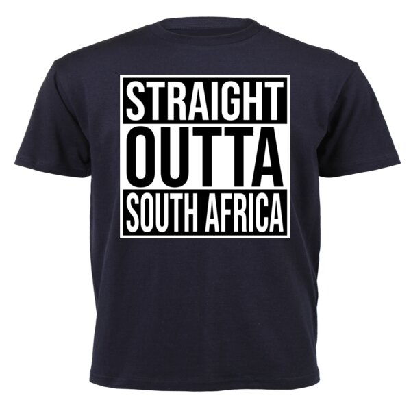 Straight Outta South Africa - Dark - Unisex Short-sleeve T-shirt - 180g Thumbnail