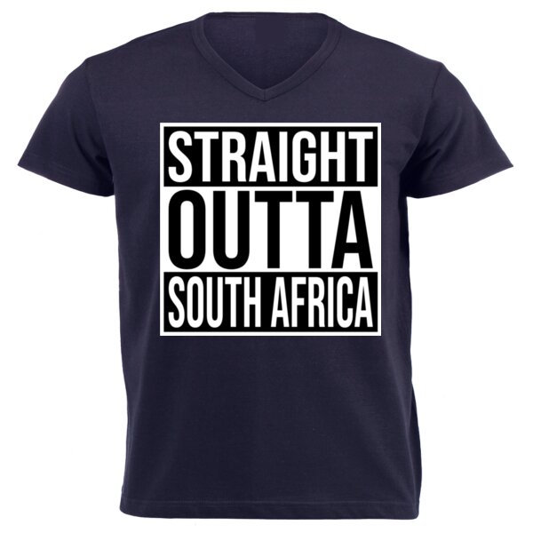Straight Outta South Africa - Dark - Unisex V-Neck T-shirt Thumbnail