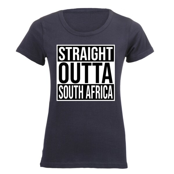 Straight Outta South Africa - Dark - Ladies Short-sleeve T-shirt  Thumbnail