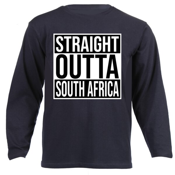 Straight Outta South Africa - Dark - Unisex Long-sleeve T-shirt Thumbnail
