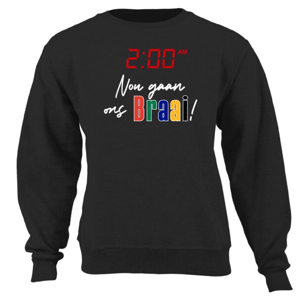 Nou Gaan Ons Braai - SA Colours - Unisex Sweater  Thumbnail