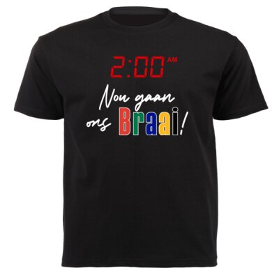 Nou Gaan Ons Braai - SA Colours - Unisex Short-sleeve T-shirt 140g Thumbnail