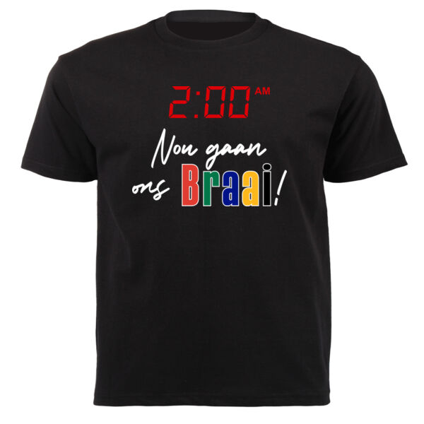 Nou Gaan Ons Braai - SA Colours - Unisex Short-sleeve T-shirt 140g Thumbnail