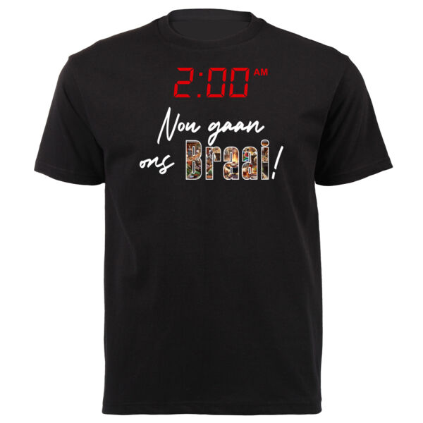 Nou Gaan Ons Braai - Multi Colours - Unisex Platinum Short-sleeve T-shirt Thumbnail