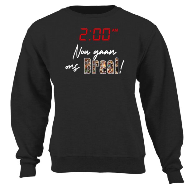 Nou Gaan Ons Braai - Multi Colours - Unisex Sweater  Thumbnail