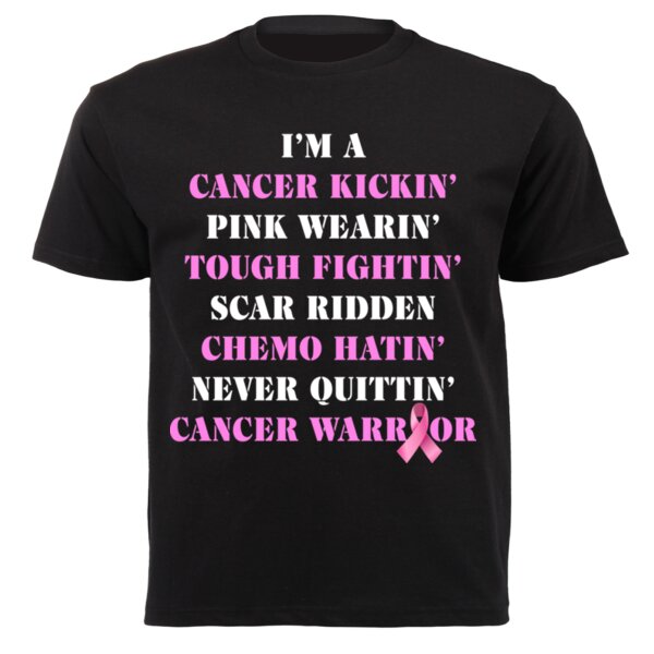Cancer Kickin' - Unisex Short-sleeve T-shirt 140g Thumbnail