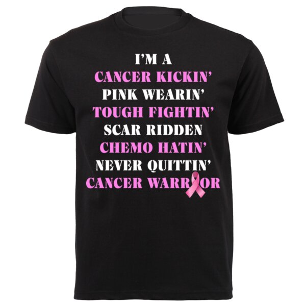 Cancer Kickin' - Unisex Platinum Short-sleeve T-shirt Thumbnail