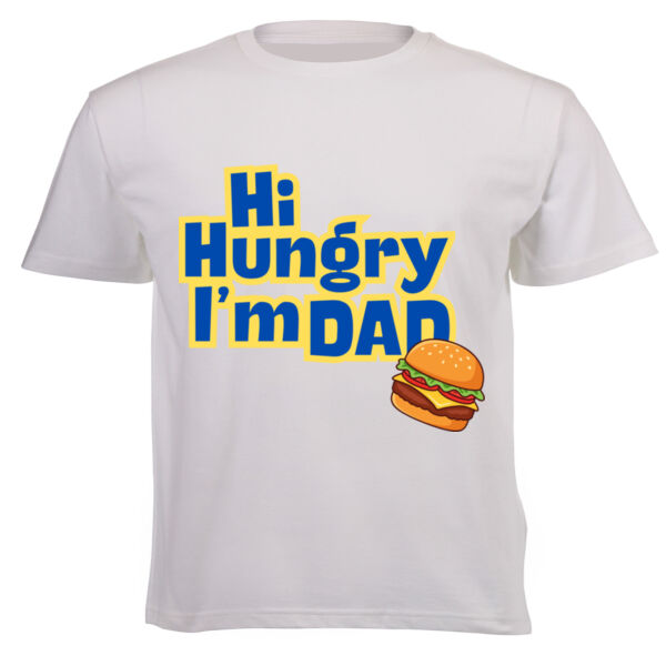  Hi Hungry I’m Dad Burger Joke 220gsm T-Shirt Thumbnail